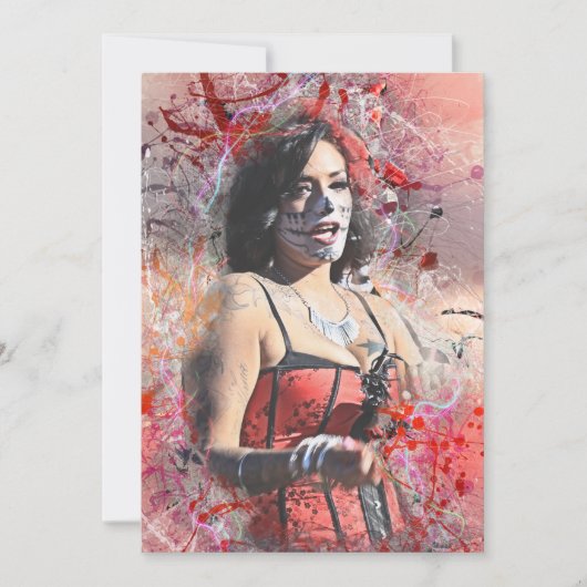 死んだ女性のパレードカードでの愛らしい日 案内状 (正面)