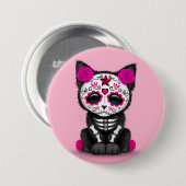 死んだ子ネコ猫のかわいいピンク日 缶バッジ (正面&裏面)