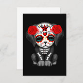 死んだ子犬の可愛い赤い日ブラック (正面/裏面)