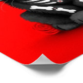 死んだ子猫のかわいい赤い日赤 ポスター (角)