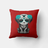 死んだ小犬の赤のかわいく青い日 クッション (裏面)