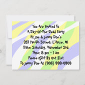 死んだ招待状のDia de Los Muertos Day 招待状 (裏面)