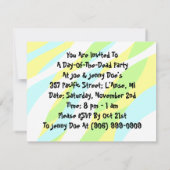 死んだ招待状のDia de Los Muertos Day 招待状 (裏面)