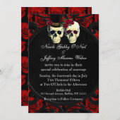 死んだ新郎新婦結婚式招待状 招待状 (正面/裏面)