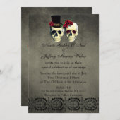 死んだ新郎新婦結婚式招待状 招待状 (正面/裏面)