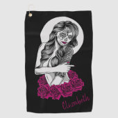 死んだ日とバラ ゴルフタオル (正面)