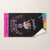 死んだ日のカラフルスガルネコカスタム文字 ハンドタオル (ハンドタオル)