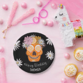 死んだ日の誕生日砂糖スカル紙プレート ペーパープレート (パーティー)