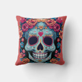 死んだ日またはハロウィーンブルーシュガースカル クッション (裏面)