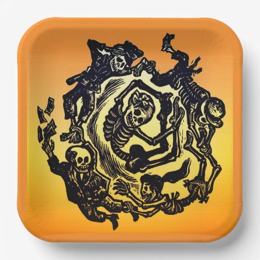 死んだ日 – ホセ・グアダルーペポサダ ペーパープレート (正面)