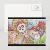 死んだ日「犬と夕暮れ」はがき ポストカード (正面/裏面)