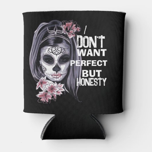 死んだ日、砂糖の女の子おもしろいスカル、ハロウィーン 缶クーラー (正面)