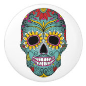 死んだ明るいスカルの日 セラミックノブ (正面)