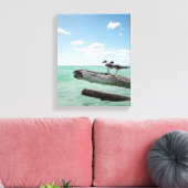 死んだ木の上に座っている二匹のカモメが突き出ていた キャンバスプリント (インサイチュ (リビング))