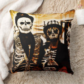 死んだ枕の日 – una pareja de esqueletos クッション (ブランケット)