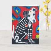 死んだ犬の日 カード (黄色い花)