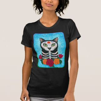 死んだ猫の日、砂糖のスカル猫の芸術のワイシャツ Tシャツ