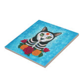 死んだ猫の砂糖のスカル猫の芸術の日 タイル (側面)