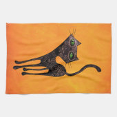 死んだ猫の黒いメキシコ日 キッチンタオル (横)