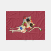 死んだ猫の黒いメキシコ日 フリースブランケット (正面(横))