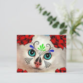 死んだ猫スカルの砂糖子猫日 ポストカード (スタンド正面)