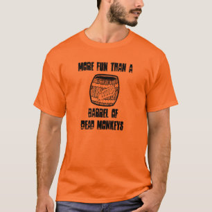 死んだ猿のTシャツのバレルよりより多くのおもしろい Tシャツ