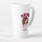 死んだ疲れた母の生活スケルトン乱雑Bunバンダナ カフェラテマグ (右アングル)