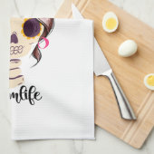 死んだ疲れた母の生活スケルトン乱雑Bunバンダナ キッチンタオル (四つ折り)