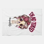 死んだ疲れた母の生活スケルトン乱雑Bunバンダナ キッチンタオル (横)