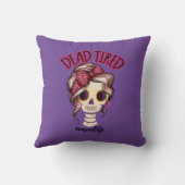 死んだ疲れた母の生活スケルトン乱雑Bunバンダナ クッション (裏面)