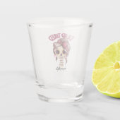 死んだ疲れた母の生活スケルトン乱雑Bunバンダナ ショットグラス (裏面)
