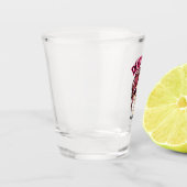 死んだ疲れた母の生活スケルトン乱雑Bunバンダナ ショットグラス (左)