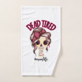 死んだ疲れた母の生活スケルトン乱雑Bunバンダナ バスタオルセット (ハンドタオル)