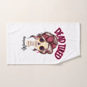 死んだ疲れた母の生活スケルトン乱雑Bunバンダナ バスタオルセット (ハンドタオル)