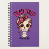 死んだ疲れた母の生活スケルトン乱雑Bunバンダナ プランナー手帳 (正面)