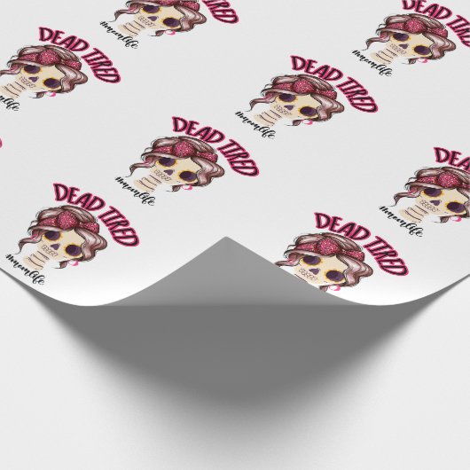 死んだ疲れた母の生活スケルトン乱雑Bunバンダナ ラッピングペーパー (角)