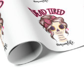 死んだ疲れた母の生活スケルトン乱雑Bunバンダナ ラッピングペーパー (ロールコーナー)