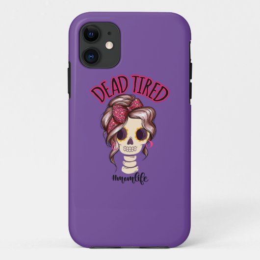 死んだ疲れた母の生活スケルトン乱雑Bunバンダナ Case-Mate iPhoneケース (裏面)