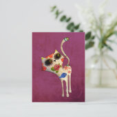 死んだ白かわいい猫の日 ポストカード (スタンド正面)