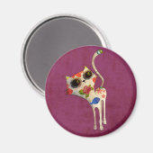 死んだ白かわいい猫の日 マグネット (正面/裏面)