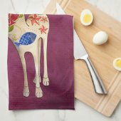 死んだ白くかわいい猫の日 キッチンタオル (四つ折り)