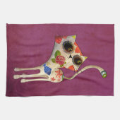 死んだ白くかわいい猫の日 キッチンタオル (横)