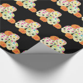 死んだ砂糖のスカルとマリゴールドの日 ラッピングペーパー (角)