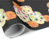 死んだ砂糖のスカルとマリゴールドの日 ラッピングペーパー (ロールコーナー)