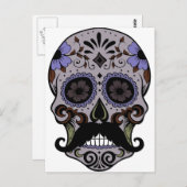 死んだ砂糖のスカルと口ひげ ポストカード (正面/裏面)