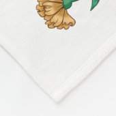 死んだ砂糖のスカルと花の日 フリースブランケット (角)