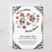 死んだ砂糖のスカルと花の日 招待状 (正面)