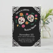 死んだ砂糖のスカルと花の黒 招待状 (スタンド正面)