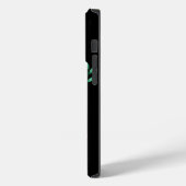 死んだ砂糖のスカルと花の黒 Case-Mate iPhoneケース (裏面 / 左)