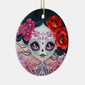 死んだ砂糖のスカルのオーナメントの日 セラミックオーナメント (右)